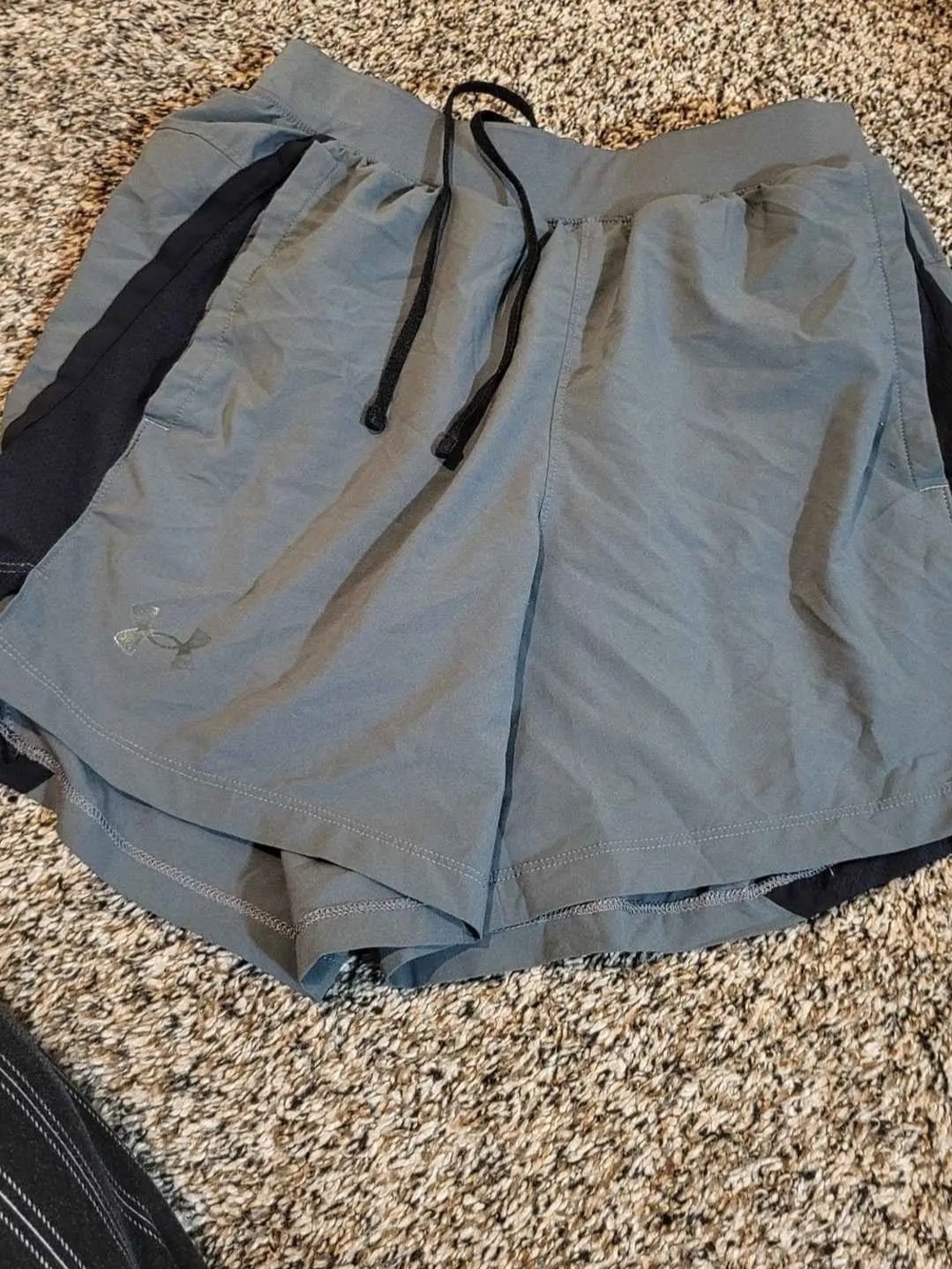Under Armour Women’s Slate Gray and Black Athletic Shorts